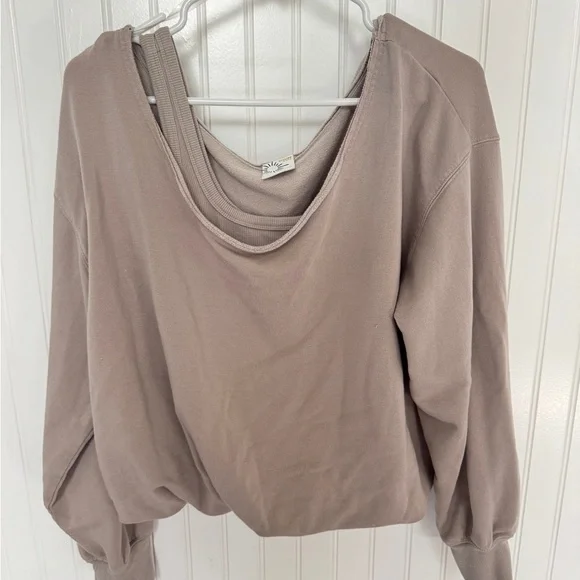 Aerie Off Shoulder Sweatshirt Top - Picture 1 of 3